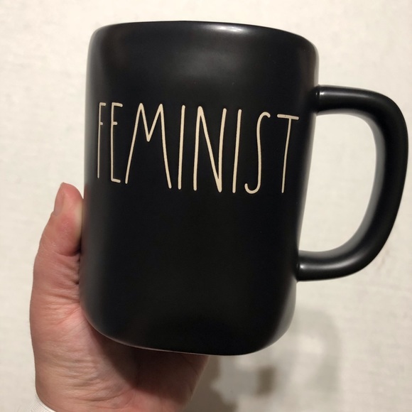 NWOT Rae Dunn Black “Feminist” Mug - Picture 3 of 6